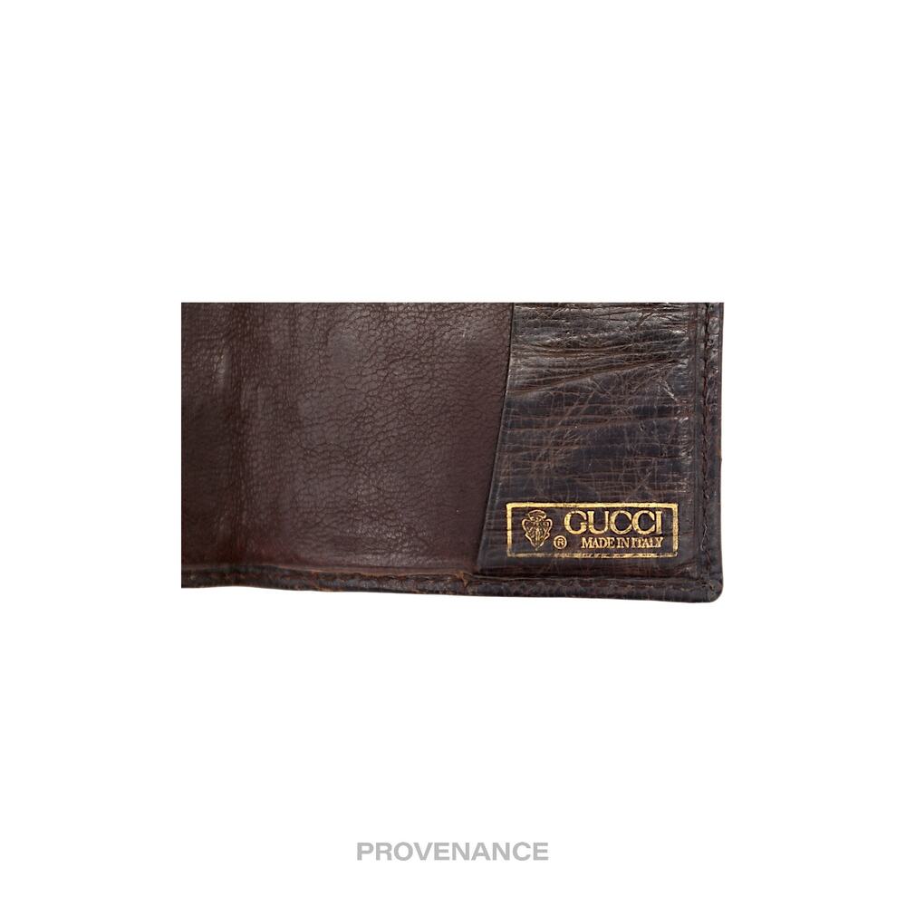 🔴 Gucci Pocket Organizer Wallet - Chocolate Ostrich Leather - Picture 6 of 8